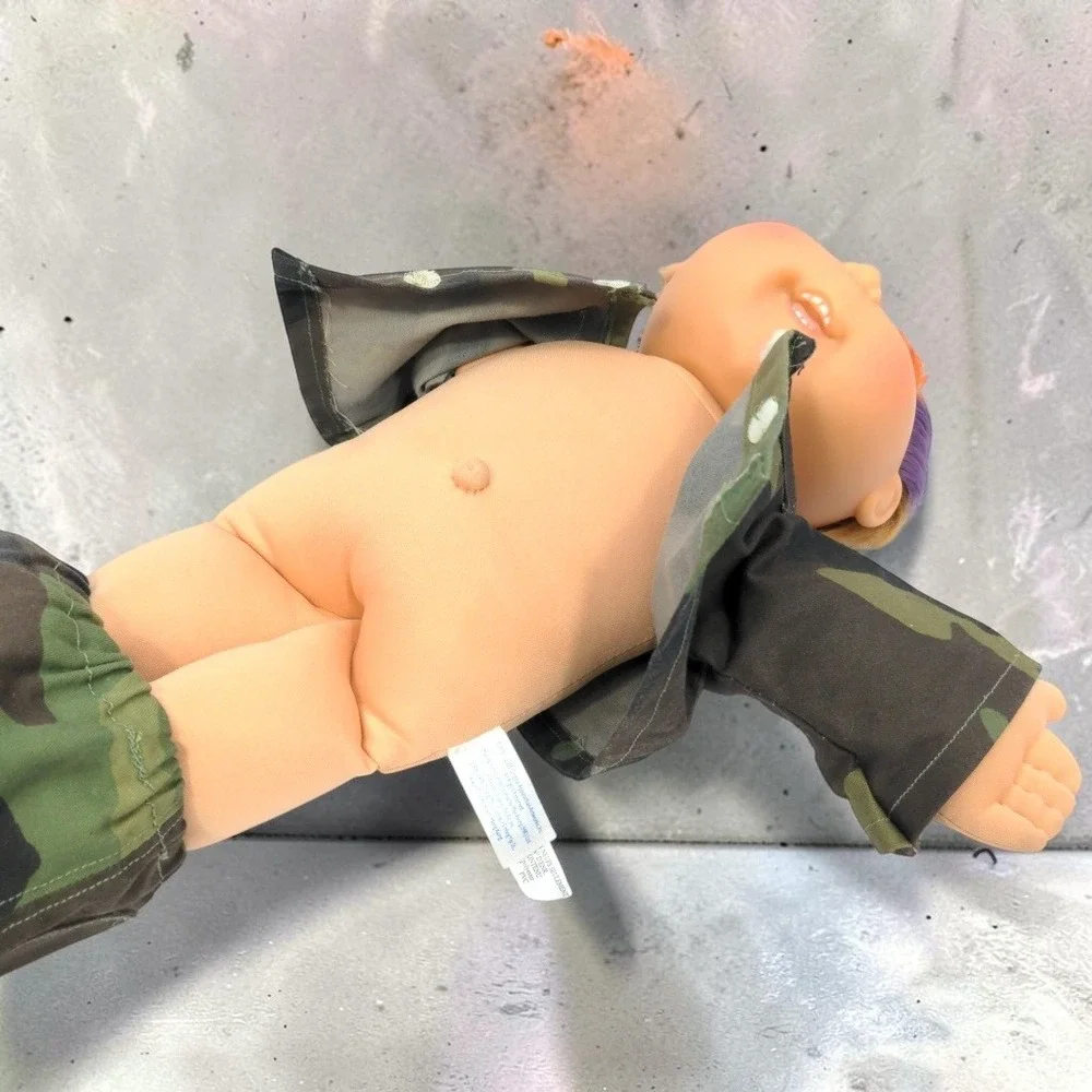 VTG Cabbage Patch Kids Magic Touch Colorsilk Boy Doll Camo Orange Hair 2005 CPK
